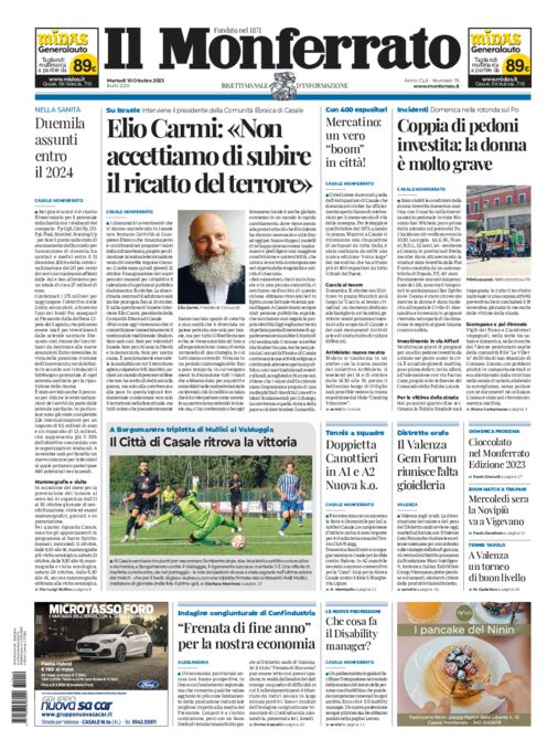 Il Monferrato - Edizione 75 del 10/10/2023